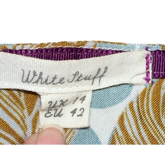 White Stuff Cordelia Top Multi Pattern Lightweight Quarter Sleeve Pull Over UK14 - Picture 5 of 7